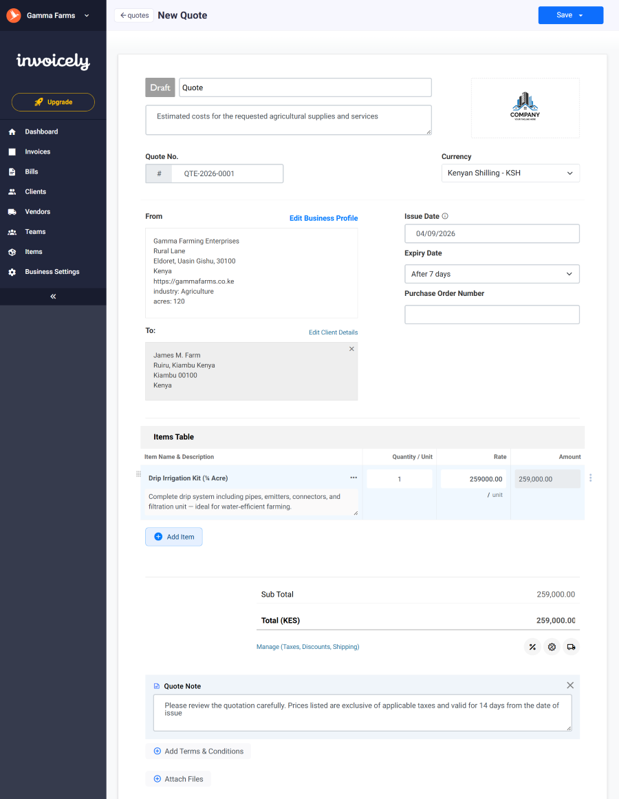 Estimate Preview
