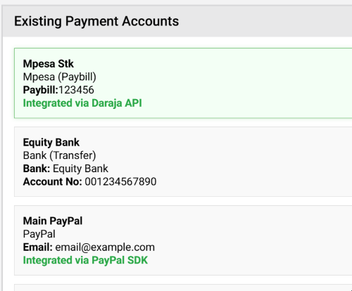 Multiple Payment Options
